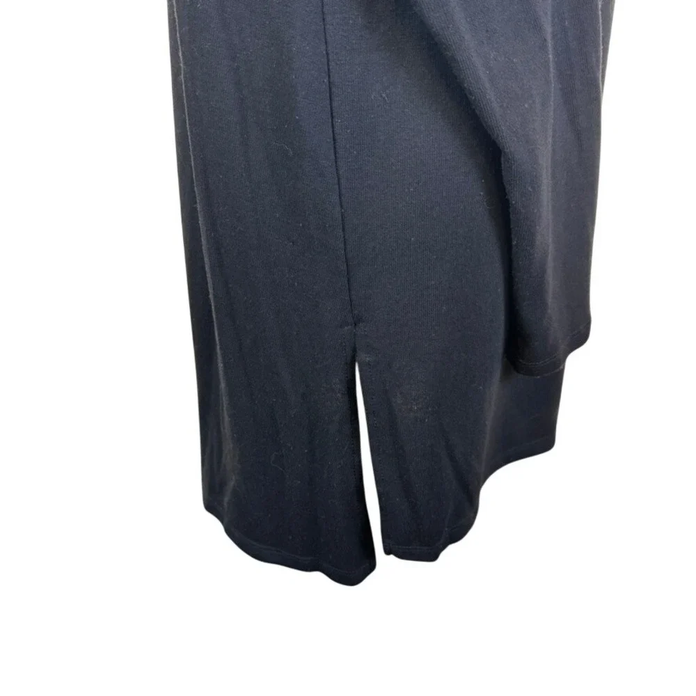 Womens Petite Small Cowl Neck Black Tunic Dress Lisa Rinna Collection - Picture 3 of 9